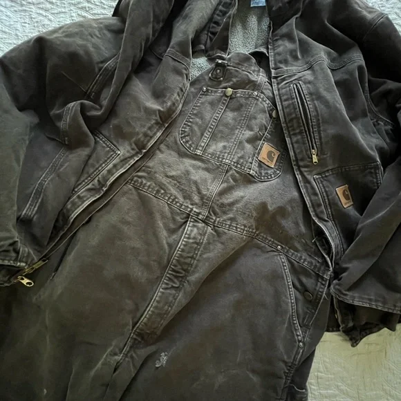 Vintage Carhartt quilted lined, insulated, overalls with jacket. - Picture 12 of 15